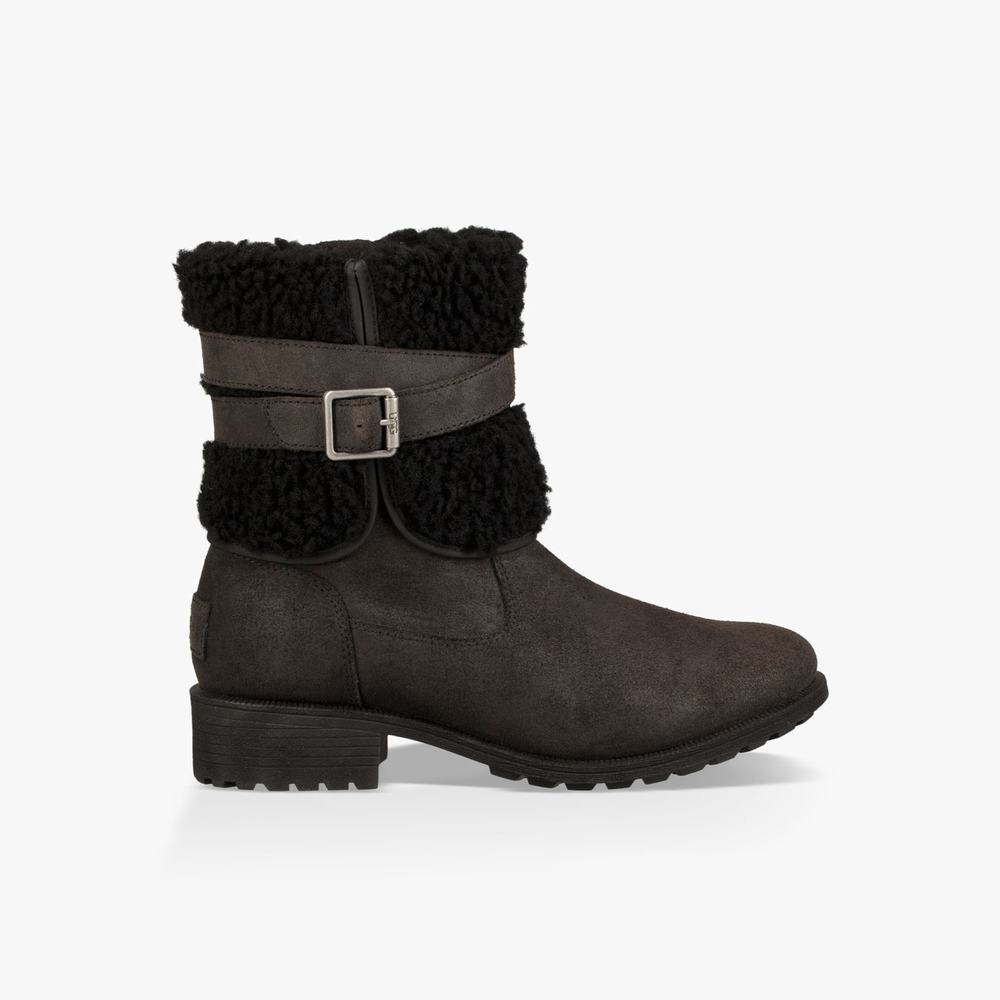 Bottes Classic UGG Blayre Boot III Femme Noir Soldes 628ZPJTF